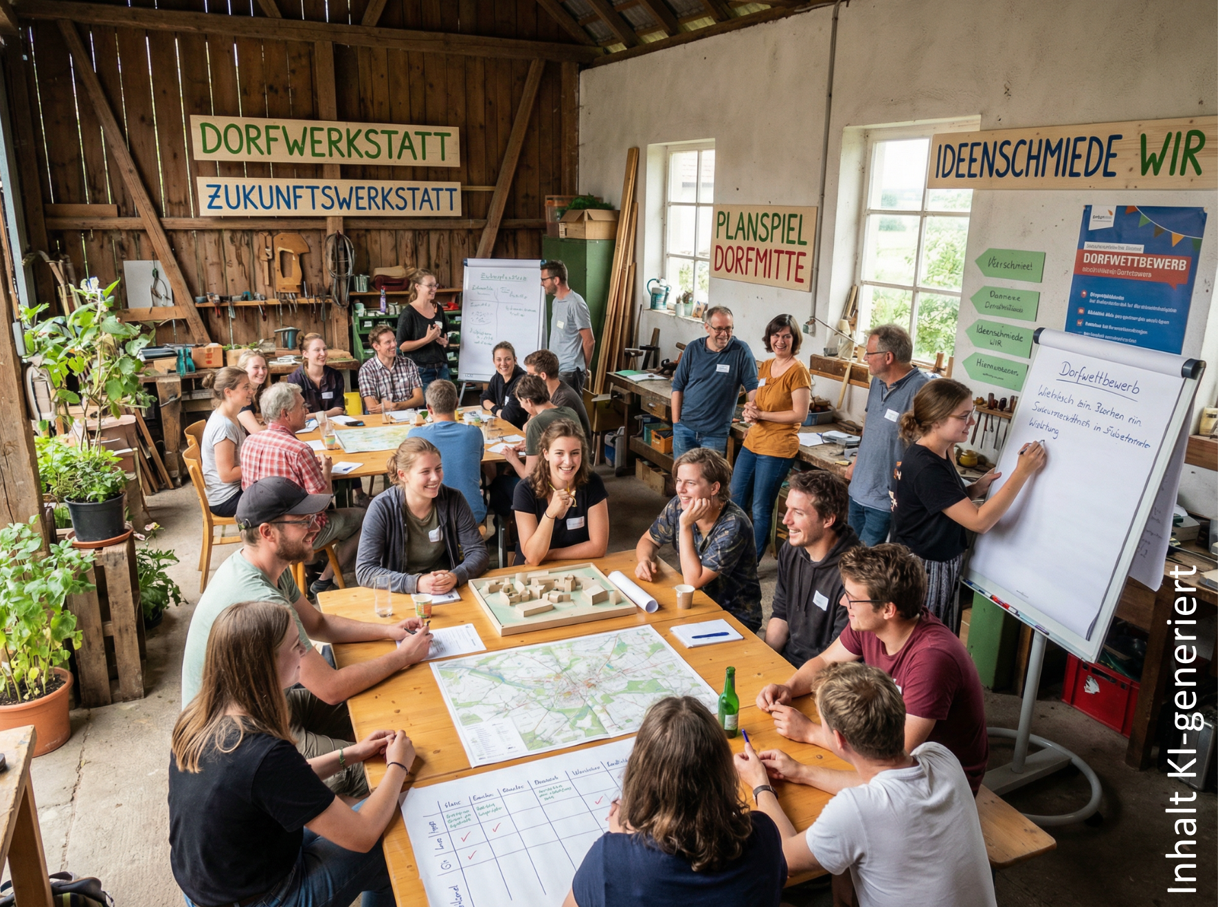 Menschengruppe in Workshop Setting